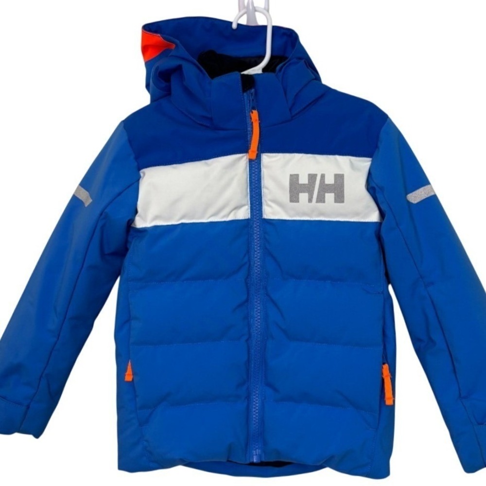 Helly Hansen Kids Vertical Insulated Ski Jacket 3T 98/3 Blue Orange Puffer